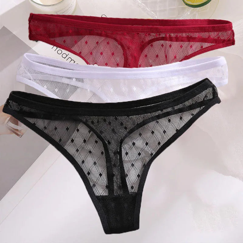 Bikini transparent à pois